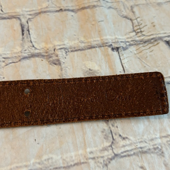 LAKE SHORE DRIVE BROWN BOHEMIAN LEATHER BRASS STUDS WOMEN’S BELT SIZE XL - Picture 11 of 11